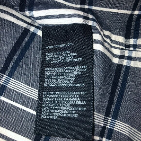 Y2K TAN TOMMY HILFIGER WINDBREAKER SZ L FULL ZIP PLAID LINING MENS - Picture 6 of 8